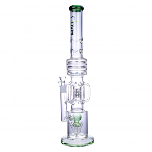 Clover Glass - 21" Ball Perc Pinch & Pillar Recycler Water Pipe - [WPA-80]