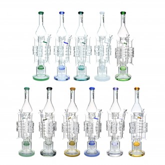 Clover Glass - 20" Spikey Arms Rocket Perc Multi Perc WP 14F - [WPA-88]