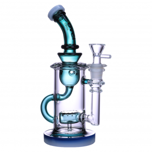 Clover Glass - 8.5" Dual Color Showerhead Perc Incycler Water Pipe - [WPD-259]
