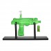 Clover Glass 10 Inch Heavy Hitter Machine Gun Water Pipe with Stand