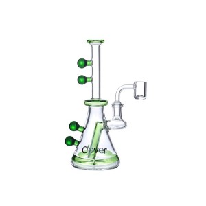 Clover Glass - 7.5" Colored Ball Mini Rig Water Pipe 14Female [WPE-438]
