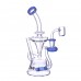 Clover Glass - 8.5" Funnel Style Inline Perc Recycler Water Pipe Clover Glass 8.5 Inch Funnel Style Inline Perc Recycler Water Pipe
