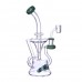 Clover Glass - 8.5" Funnel Style Inline Perc Recycler Water Pipe Clover Glass 8.5 Inch Funnel Style Inline Perc Recycler Water Pipe