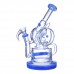 Clover Glass 8.5 Inch Dual Wheel Loop Inline Perc Recycler Water Pipe