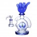 Clover Glass - 9" Unique Hand Gesture Globe Perc Water Pipe Clover Glass - 9" Unique Hand Gesture Globe Perc Water Pipe