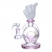 Clover Glass - 9" Unique Hand Gesture Globe Perc Water Pipe Clover Glass - 9" Unique Hand Gesture Globe Perc Water Pipe