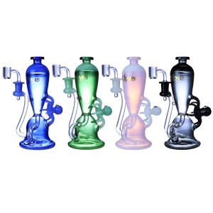 Clover Glass - 8" Octo's Hydration Recycler Water Pipe - [WPE-904]