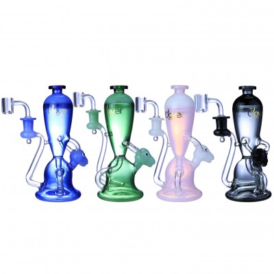 Clover Glass - 8" Antilope's Hydration Recycler Water Pipe - [WPE-905]