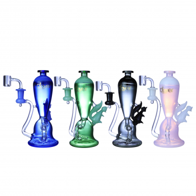 Clover Glass - 8" Squirrel's Hydration Recycler Water Pipe -  [WPE-907]