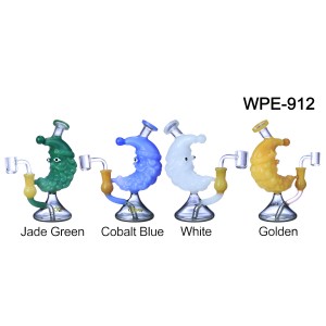 Clover Glass - 7.5" Crescent Santa Beaker Base Dab Rig - [WPE-912]