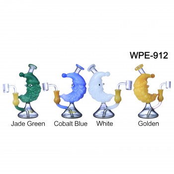 Clover Glass - 7.5" Crescent Santa Beaker Base Dab Rig - [WPE-912]