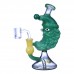Clover Glass - 7.5" Crescent Santa Beaker Base Dab Rig Clover Glass 7.5 Inch Crescent Santa Beaker Base Dab Rig