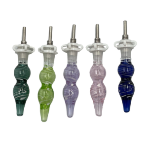 4.7" Color Wave Nectar Collector With 10M Tip Assorted Colors  [CH551-S] 