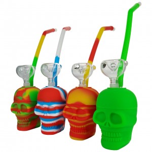 4'' Silicone Skull Water Pipe [SRS457] 