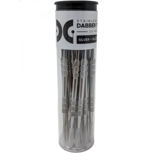 Dank Glass - 20 Pack SS Dab Tool - Silver Color 