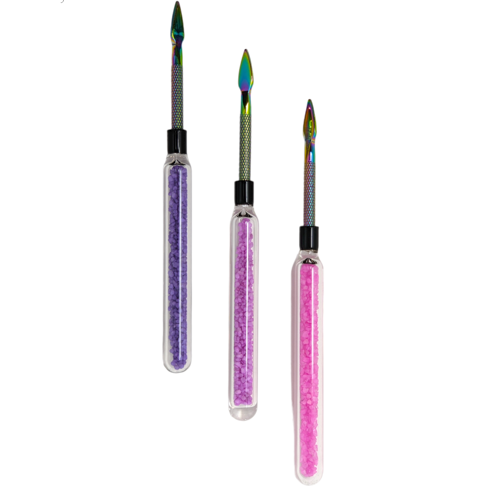 Glow In Dark Frit Fill Handle Anodized Metal Dabber - Pointer [DSDAB0003]