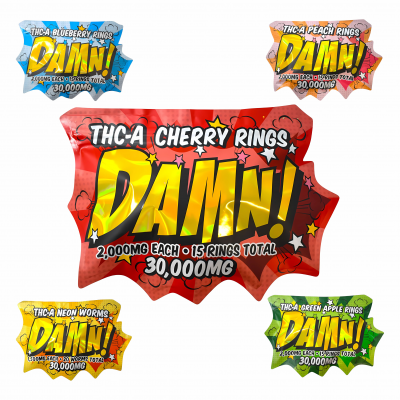 DAMN! THC-A Gummies 30,000mg - 15ct Gummies