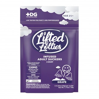 Lifted Lollies Cannabinoid Infused Adult Suckers 50g/ Bag - 5ct/ 10pk Display