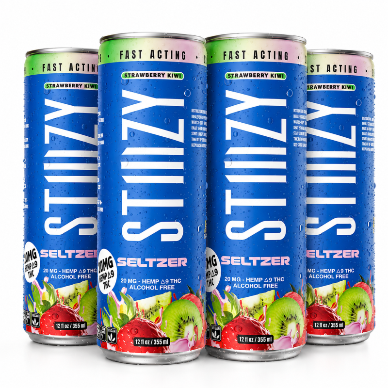 STIIIZY Hemp Delta 9 THC Infused Seltzer – 20mg / 12oz Can – 24 Pack Case (Buy 2 Get 1 Free 5mg)