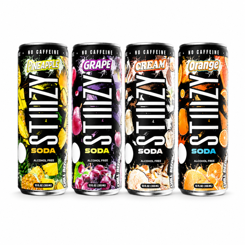 STIIIZY Hemp D9 THC Soda Drink - 10mg/12oz | 4 Cans Pack (Alcohol Free)