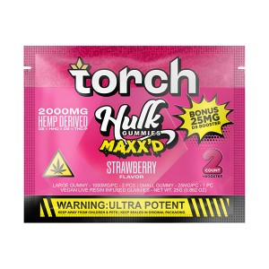 Torch Hulk Maxx'd D8+HHC+D9+THCP 2000mg 2pk Gummies - 20ct Display 
