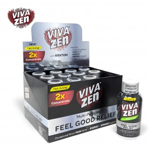 Viva Zen 2X Concentrate Kratom Shots 15ml Silver Shots - 12ct Display [VZ2XCKS-12CT]