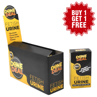 Done Deal Fetish Adult Novelty Urine 3oz - 6ct Display (BUY 1 GET 1 FREE)