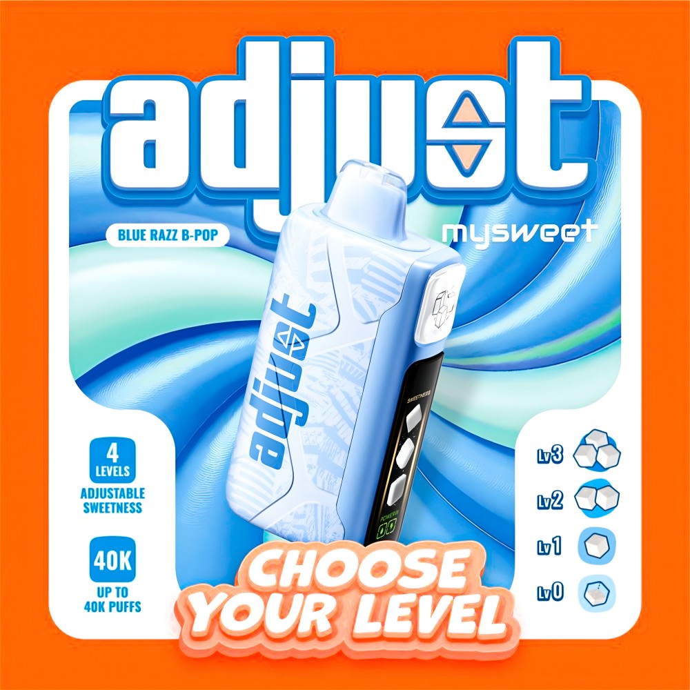 Adjust Mysweet 20ml 40,000 Puffs Disposable Vape - 5ct Display* Adjust Mysweet 20ml 40,000 Puffs Disposable Vape - 5ct Display*