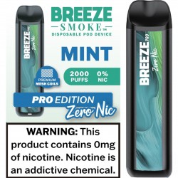 Breeze Smoke Pro Edition 6ml 2000 PF Zero Nicotine Disposable - 10ct Display