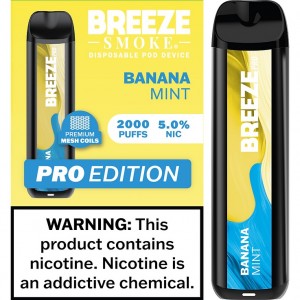 Breeze Smoke Pro Edition 6ml 2000 Puffs 5% Nicotine Disposable [10ct Display]