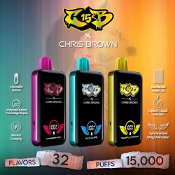 Chris Brown CB15K Puffs 15ML Disposable W/ Wings Animation - 5ct Display