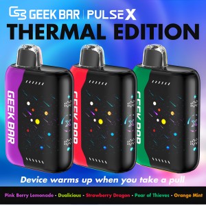 GEEK BAR Pulse 16ML 15000 Puffs Disposable w/ Battery & E-Liquid Full Screen - 5ct Display*