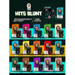 Hits Blunt 7500PF 5% Nic Disposable Vape w/mesh Coil - 5ct Display
