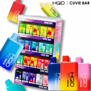 HQD Cuvie Bar 7000PF Disposable Starter Kit 18ml 5% Nic - Assorted Flavors - 100ct Display