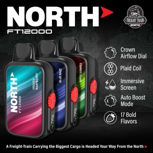 North FT12000 15ml Prefilled Nic Salt 12000PF Crown Airflow Dial Disposable Vape - 10ct Display*