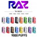 Raz TN9000 12ml 9000 Puffs 5 Nic Disposable Vape - 5ct/Display