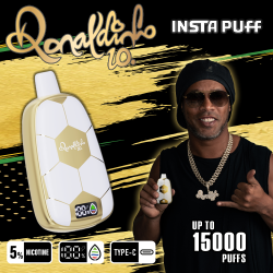 Ronaldinho 10 15K Puffs 18ML Disposable With LED Screen - 5ct Display*