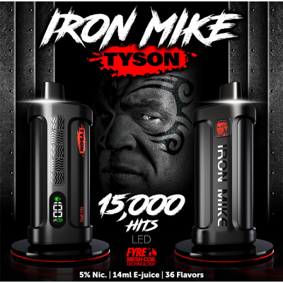 IRON MIKE Tyson 14ML 15K Puffs Disposable W/ LED Screen - 5ct Display*