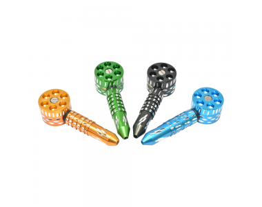 4.9" Six Shooter Metal Pipe – Assorted Colors
