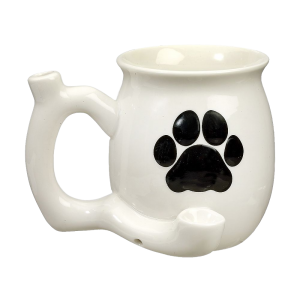 White Mug With Embossed Paw [82522]