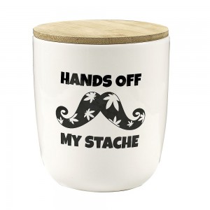 Hands Off My Stache Mustache Stash Jar - Large [88127]