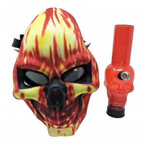 Character Gas Mask In Gift Box W/ Acrylic Pipe - [GM-PIN7]