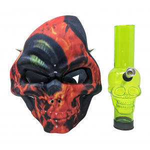 Character Gas Mask In Gift Box W/ Acrylic Pipe - [GM-PIN9]