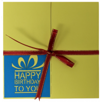 "Happy Birthday" Present Greeting Card w/ Popup