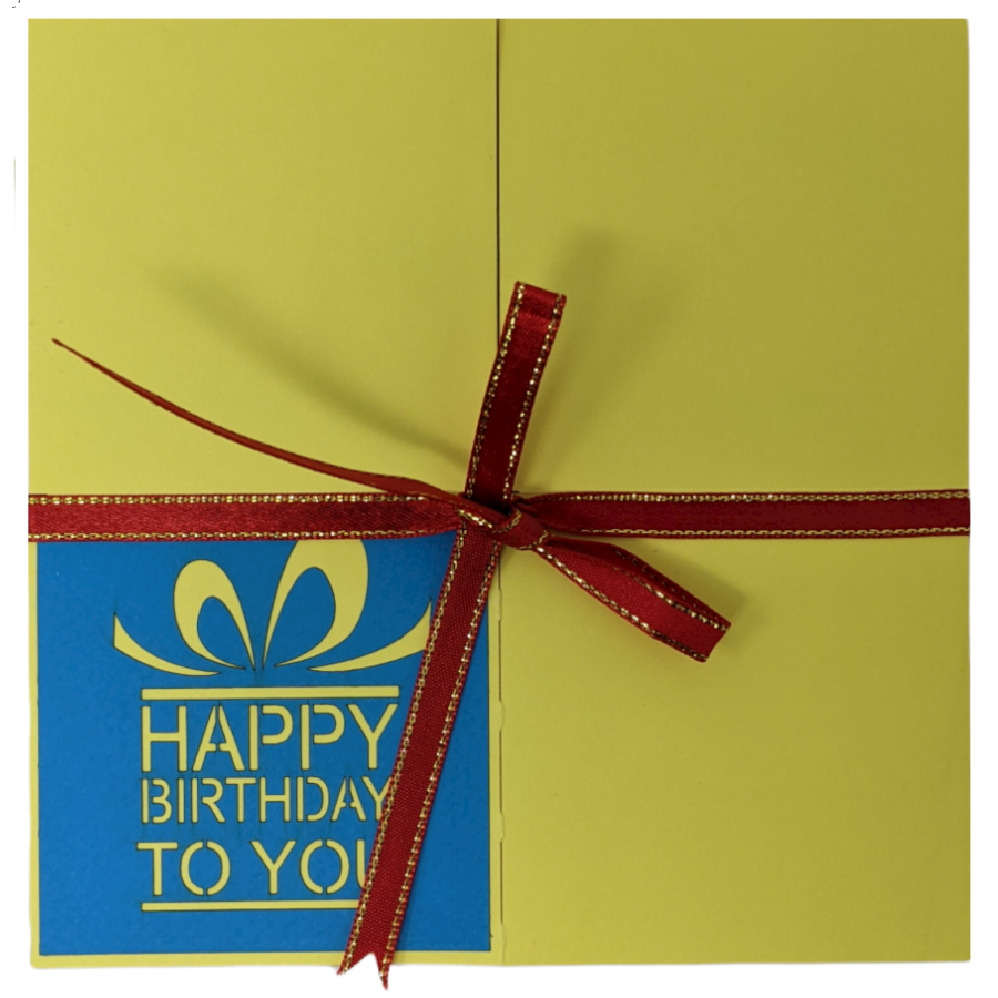 "Happy Birthday" Present Greeting Card w/ Popup "Happy Birthday" Present Greeting Card w/ Popup