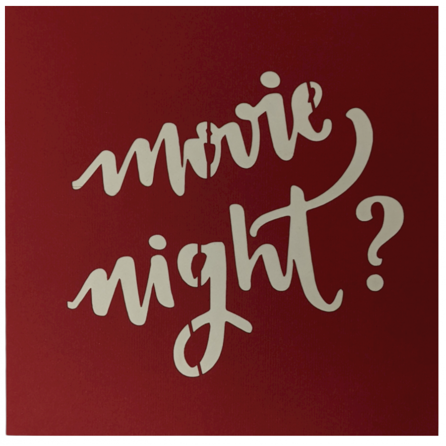 "Movie Night" Popcorn Greeting Card w/ Popup "Movie Night" Popcorn Greeting Card w/ Popup