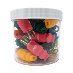 GRAV Assorted Silicone-Capped Glass Crutch - JAR (Display of 25)[SLC.CR25JAR]