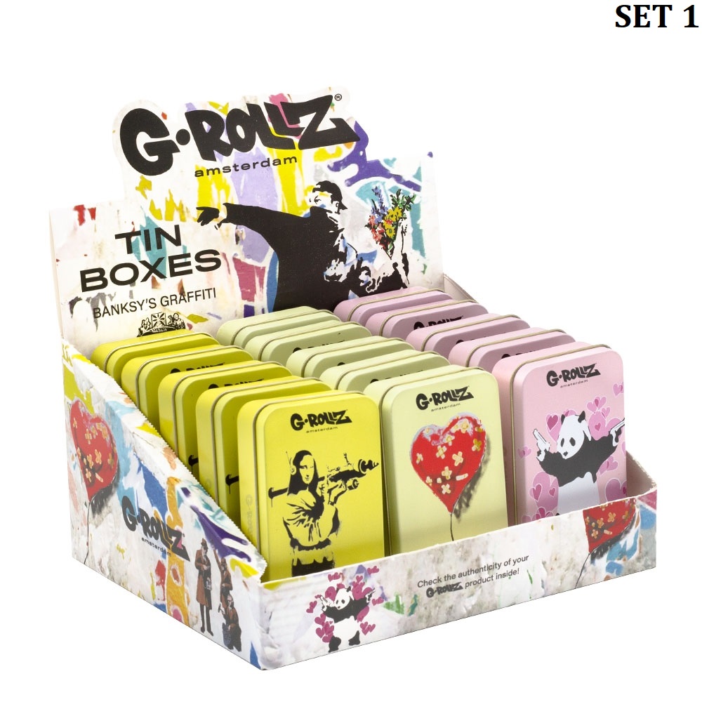 G-ROLLZ | Banksy s Graffiti - Medium Storage Boxes Set - 15pcs 4.5 x 2.5 x 1in [BG3351]