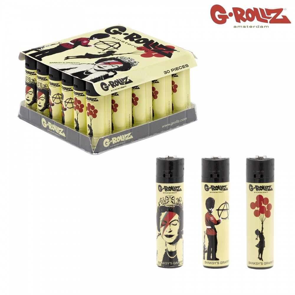 G-Rollz | Banksy s Graffiti Lighters - Design 2 - 30ct Display [BG3450]