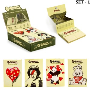 G-ROLLZ | Banksy's Graffiti - Organic Hemp Extra Thin - 50 '1¼' Papers + Tips & Tray - [BG402]